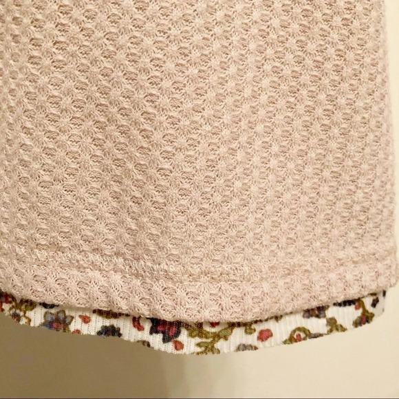 EASEL Waffle Knit Roll Neck Longline Sweater Tunic Dress - Picture 7 of 9